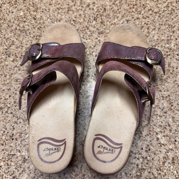 Dansko Sophie Metallic Purple Sandals - Picture 6 of 13